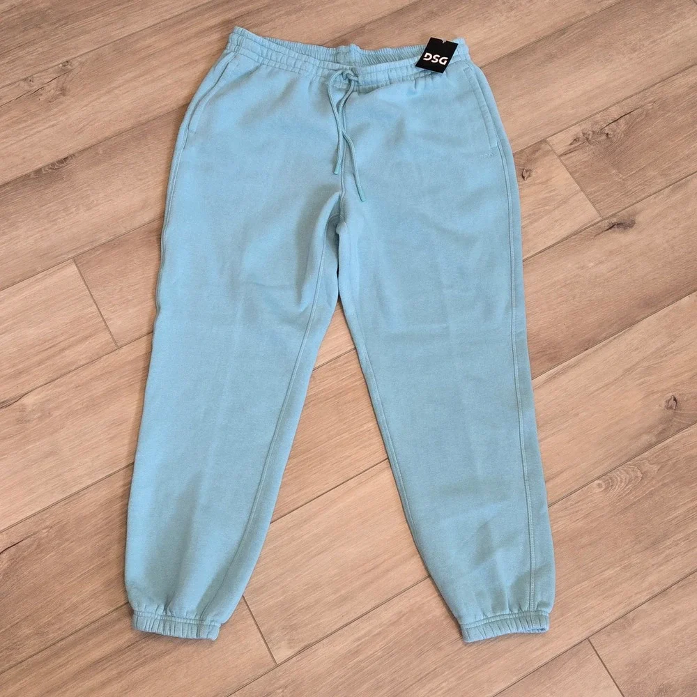 DSG Mens Classic Fleece Cinch Jogger Pants Blue XL NWT